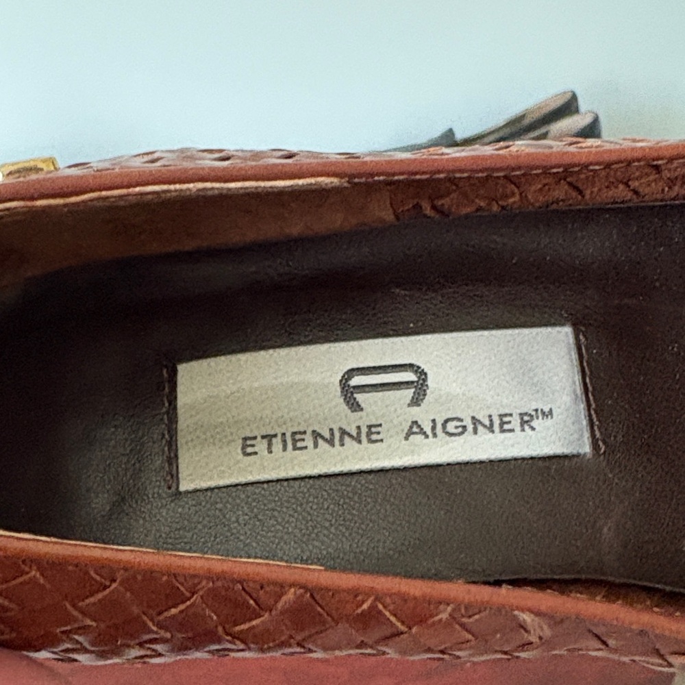 Etienne Aigner Brown Woven Heels - Picture 4 of 4